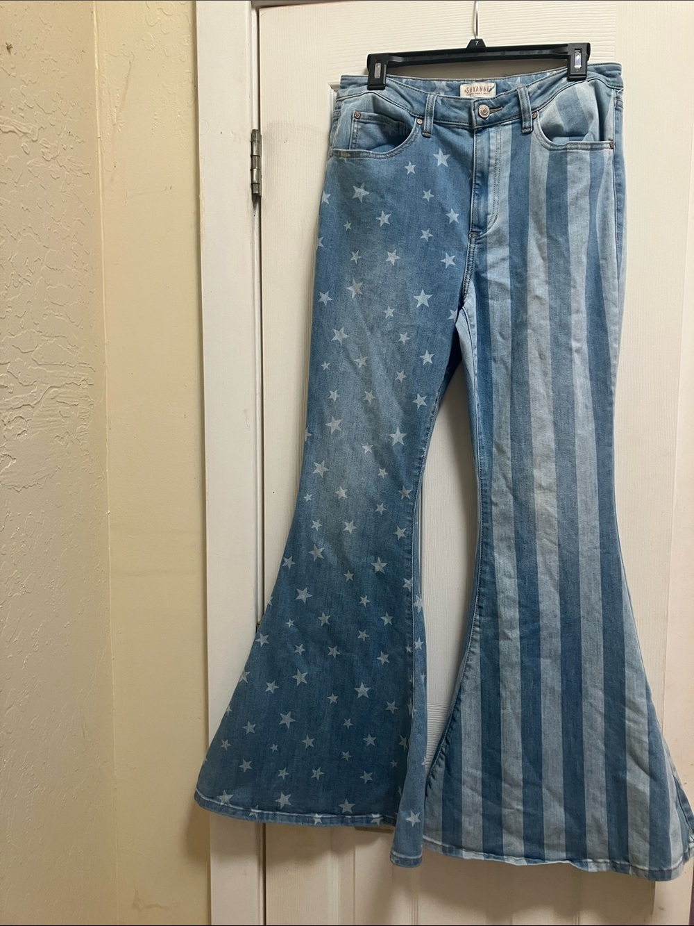 Shyanne Stars and Stripes High Rise Super Flare Jeans